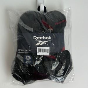 Reebok Men’s quarter cut performance training socks 6 pack
